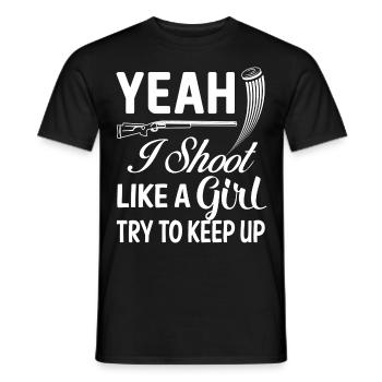 Trapschütze - Männer T-Shirt - Schwarz - Vorne - AI Model Male 178 light (178cm)