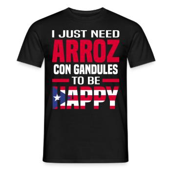 Puerto Rico Geschenkidee | Puerto Ricaner Heimat - Männer T-Shirt - Schwarz - Vorne - AI Model Male 178 light (178cm)