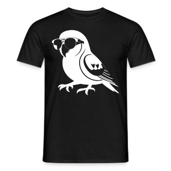 Lustiger Vogel mit Sonnenbrille Cool Bourke's Parak - Männer T-Shirt - Schwarz - Vorne - AI Model Male 178 light (178cm)
