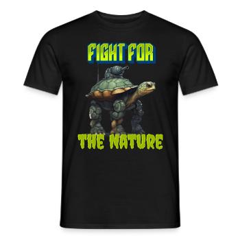 Fight for the Nature - Männer T-Shirt - Schwarz - Vorne - AI Model Male 178 light (178cm)