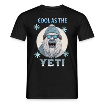 Cool as the Yeti - Männer T-Shirt - Schwarz - Vorne - AI Model Male 178 light (178cm)
