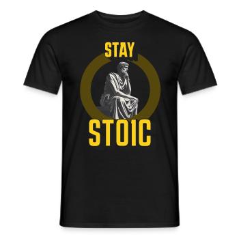 Stay Stoic - Men's T-Shirt - black - Front - AI Model Male 178 light (178cm)