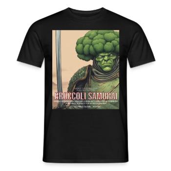 Broccoli Samurai Movie Design - Men's T-Shirt - black - Front - AI Model Male 178 light (178cm)