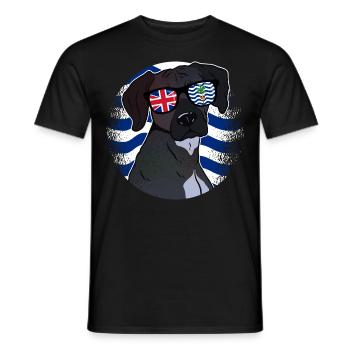 Territoire britannique de l'océan Indien - T-shirt homme - noir - Devant - AI Model Male 178 light (178cm)