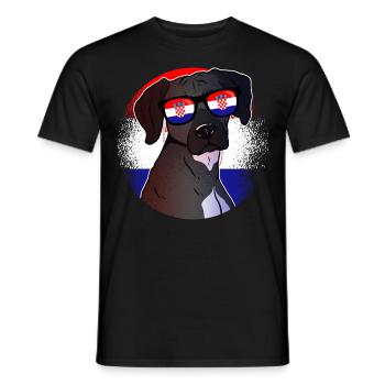 Croatie - T-shirt homme - noir - Devant - AI Model Male 178 light (178cm)