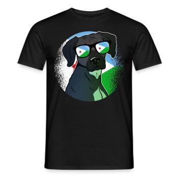 Dschibuti - Männer T-Shirt - Schwarz - Vorne - AI Model Male 178 light (178cm)