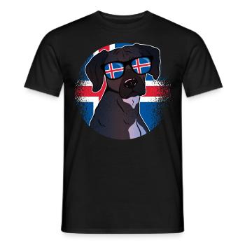Iceland - Men's T-Shirt - black - Front - AI Model Male 178 light (178cm)
