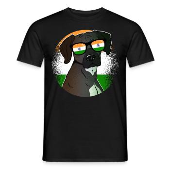 Indien - Männer T-Shirt - Schwarz - Vorne - AI Model Male 178 light (178cm)