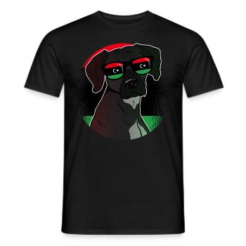 Libyen - Männer T-Shirt - Schwarz - Vorne - AI Model Male 178 light (178cm)
