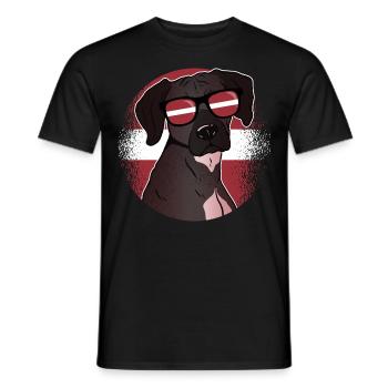 Latvia - Men's T-Shirt - black - Front - AI Model Male 178 light (178cm)