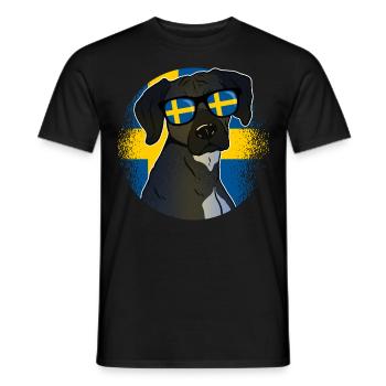 Sweden - Men's T-Shirt - black - Front - AI Model Male 178 light (178cm)