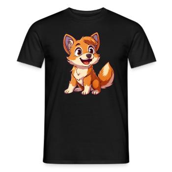 Un chiot joyeux pour les amoureux des animaux - T-shirt homme - noir - Devant - AI Model Male 178 light (178cm)