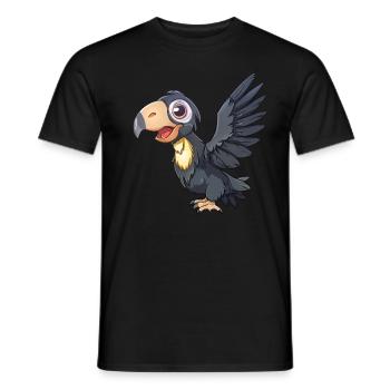 California Condor in Lively Pose - Men's T-Shirt - black - Front - AI Model Male 178 light (178cm)