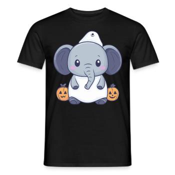 Elefant Halloween Lustig Geist - Männer T-Shirt - Schwarz - Vorne - AI Model Male 178 light (178cm)
