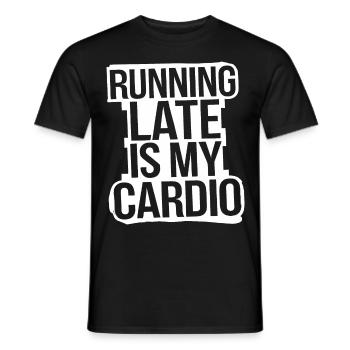 Running Late est ma citation amusante sur le cardio - T-shirt homme - noir - Devant - AI Model Male 178 light (178cm)