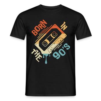 Né dans les années 90 - T-shirt homme - noir - Devant - AI Model Male 178 light (178cm)