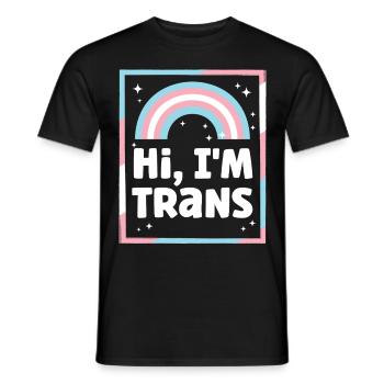Transgender Trans LGBT Pride - Männer T-Shirt - Schwarz - Vorne - AI Model Male 178 light (178cm)