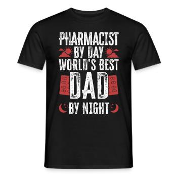 Technicien en pharmacie - T-shirt homme - noir - Devant - AI Model Male 178 light (178cm)