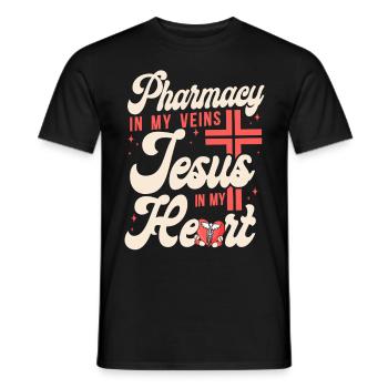 Technicien en pharmacie - T-shirt homme - noir - Devant - AI Model Male 178 light (178cm)