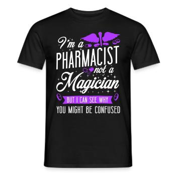 Technicien en pharmacie - T-shirt homme - noir - Devant - AI Model Male 178 light (178cm)