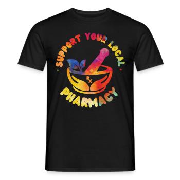 Pharmacy Tech Technician - Men's T-Shirt - black - Front - AI Model Male 178 light (178cm)