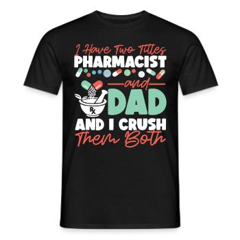 Technicien en pharmacie - T-shirt homme - noir - Devant - AI Model Male 178 light (178cm)