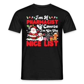 Technicien en pharmacie - T-shirt homme - noir - Devant - AI Model Male 178 light (178cm)