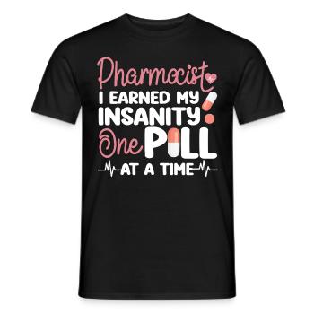 Technicien en pharmacie - T-shirt homme - noir - Devant - AI Model Male 178 light (178cm)