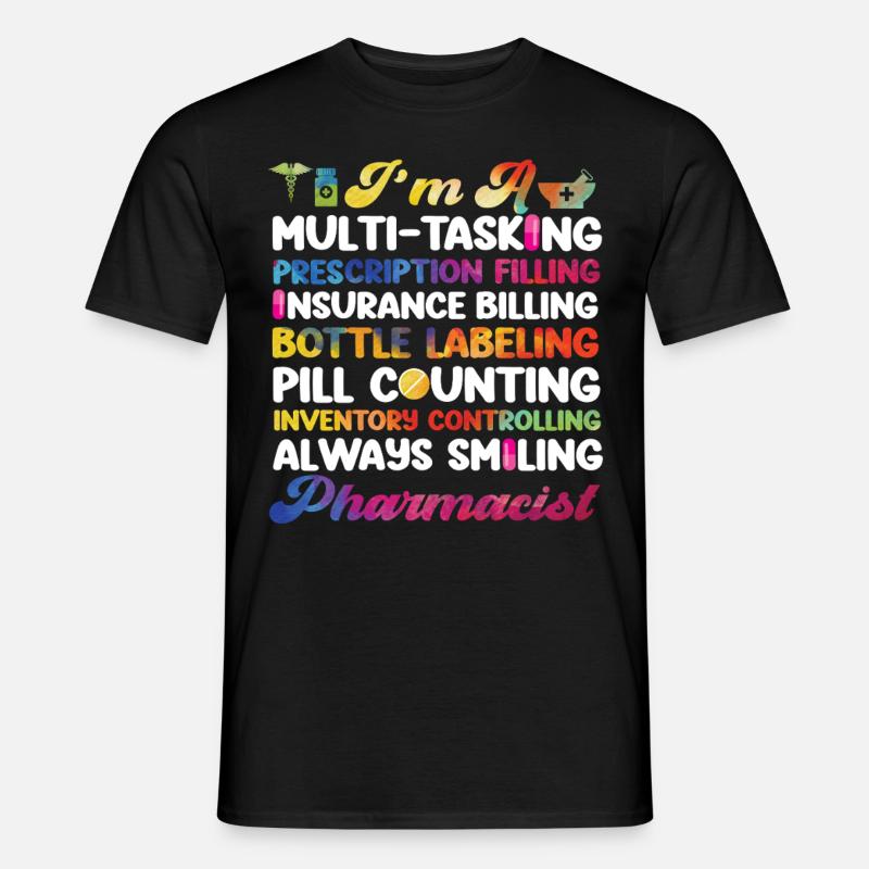 Pharmacy Tech Technician - Männer T-Shirt - Schwarz