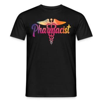 Pharmacy Tech Technician - Men's T-Shirt - black - Front - AI Model Male 178 light (178cm)
