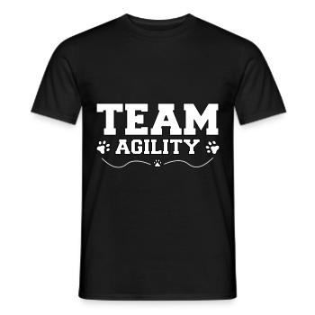 Team Agility Pfode Hunde Training Züchter Geschenk - Männer T-Shirt - Schwarz - Vorne - AI Model Male 178 light (178cm)
