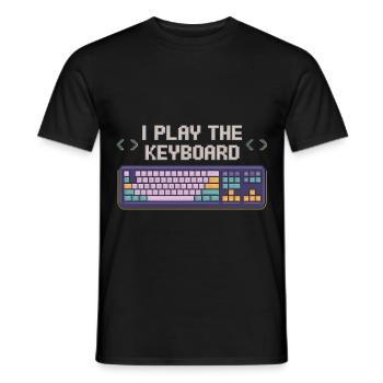 I Play The Keyboard 10 - Männer T-Shirt - Schwarz - Vorne - AI Model Male 178 light (178cm)