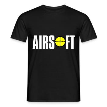 Airsoft /Softair / Softgun / AEG Airsoft Milsim - Männer T-Shirt - Schwarz - Vorne - AI Model Male 178 light (178cm)