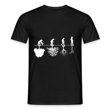 Evolution Kritik - Männer T-Shirt - Schwarz - Vorne - AI Model Male 178 light (178cm)
