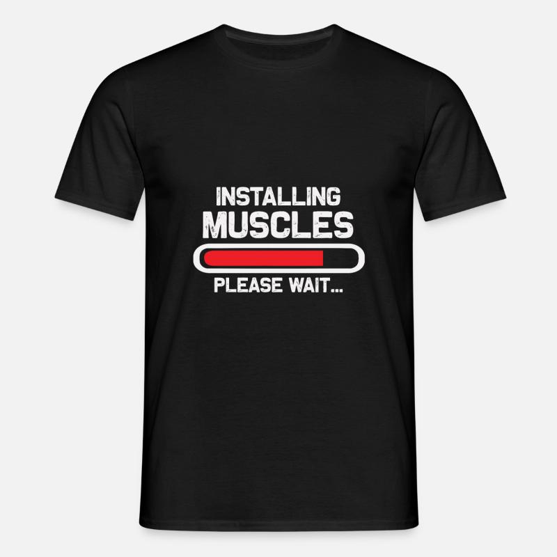 Install muscles - Men's T-Shirt - black