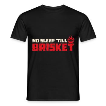 BBQ No Sleep 'Till Brisket Grilling Smoke Griller - Männer T-Shirt - Schwarz - Vorne - AI Model Male 178 light (178cm)