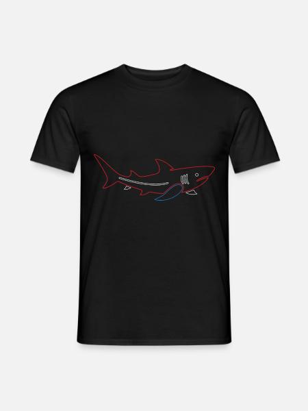 Amoureux des requins Biologie marine Animaux marins Sous-bois - T-shirt homme - noir