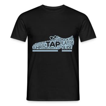 Tap Dance Tap Dance Jazz Dancer Tap Dance - Men's T-Shirt - black - Front - AI Model Male 178 light (178cm)