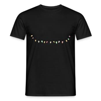 String of lights icon - Men's T-Shirt - black - Front - AI Model Male 178 light (178cm)