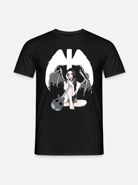 Hard Rock Musik Fantasy Teufelin Konzert Satanisch - Männer T-Shirt - Schwarz
