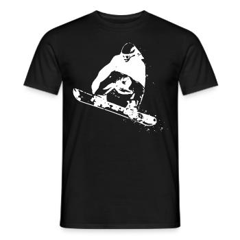 2reborn snow snow hiver sport adrénaline - T-shirt homme - noir - Devant - AI Model Male 178 light (178cm)