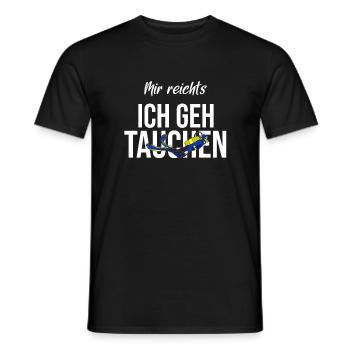 Mir reichts ich geh Tauchen - Männer T-Shirt - Schwarz - Vorne - AI Model Male 178 light (178cm)