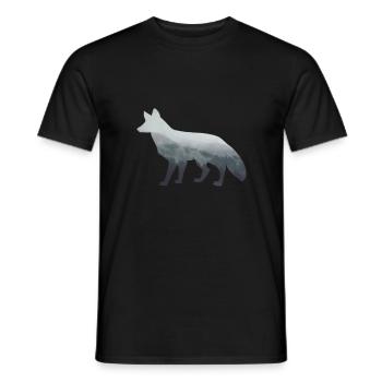 Renard renards nature forêt - T-shirt homme - noir - Devant - AI Model Male 178 light (178cm)