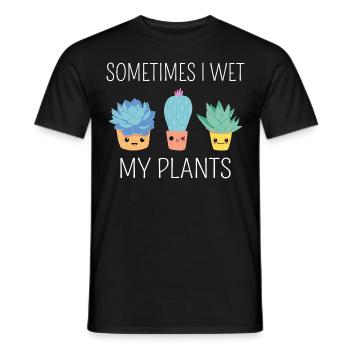 Manchmal nass meine Pflanzen II - Männer T-Shirt - Schwarz - Vorne - AI Model Male 178 light (178cm)