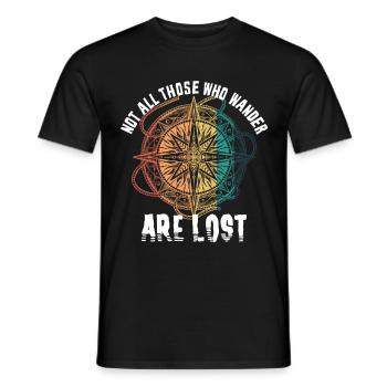 Not all those who wander are lost - Men's T-Shirt - black - Front - AI Model Male 178 light (178cm)
