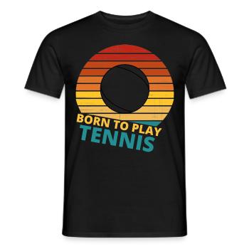 tennis / tennis / tennis players / tennis games - Men's T-Shirt - black - Front - AI Model Male 178 light (178cm)