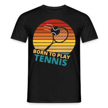 tennis / tennis / tennis players / tennis games - Men's T-Shirt - black - Front - AI Model Male 178 light (178cm)