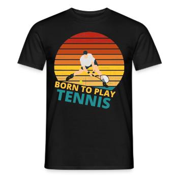 tennis / tennis / tennis players / tennis games - Men's T-Shirt - black - Front - AI Model Male 178 light (178cm)