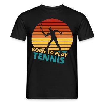 tennis / tennis / tennis players / tennis games - Men's T-Shirt - black - Front - AI Model Male 178 light (178cm)