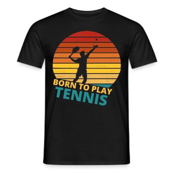 tennis / tennis / tennis players / tennis games - Men's T-Shirt - black - Front - AI Model Male 178 light (178cm)